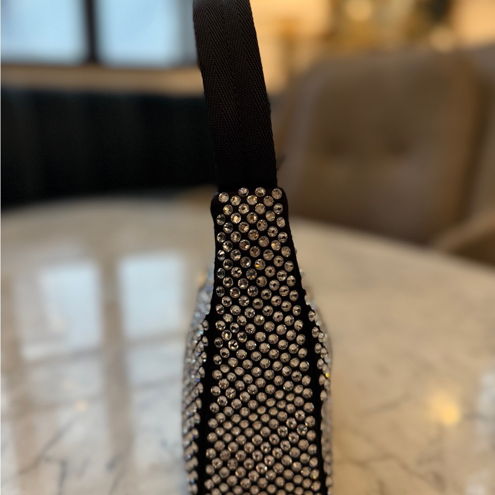 PRADA Satin Crystal Mini Re-Edition 2000 Bag Cristal - Picture 5 of 15